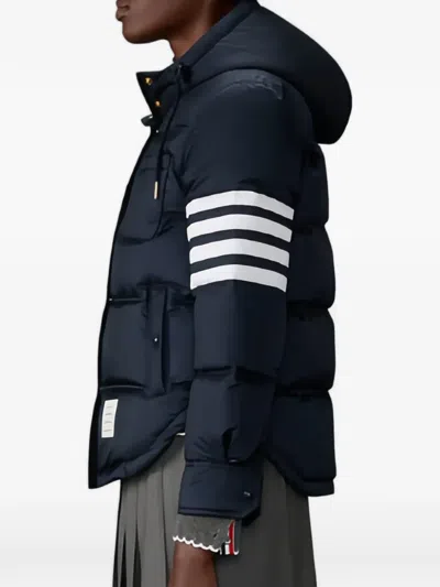 Thom Browne Down Hooded Jacket In Multi
