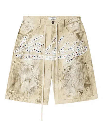 Vale Reeses Embellished Shorts In Neutral