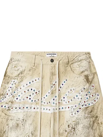 Vale Reeses Embellished Shorts In Neutral