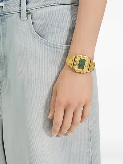 Mm6 Maison Margiela Gold Digital 40mm Watch In Gold