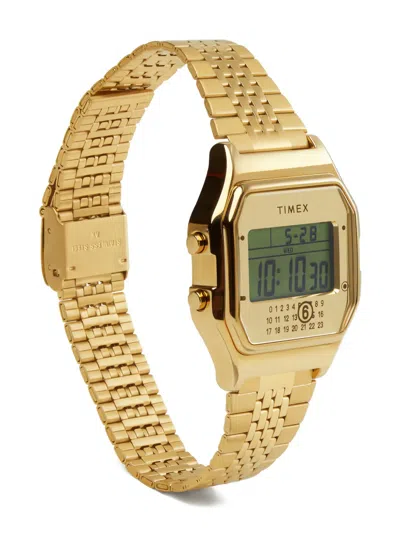 Mm6 Maison Margiela Gold Digital 40mm Watch In Gold