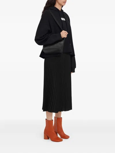 Mm6 Maison Margiela Mm6 By Maison Margiela Relaxed-fit Cotton Hoodie With Adjustable Drawstring In Blue