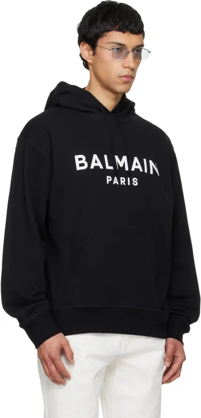 Balmain Black Cotton Sweatshirt