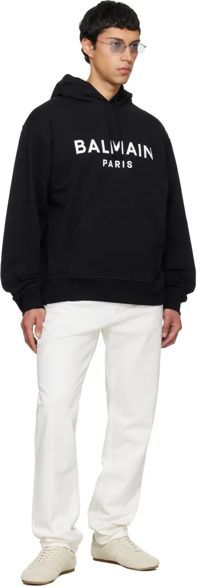 Balmain Black Cotton Sweatshirt