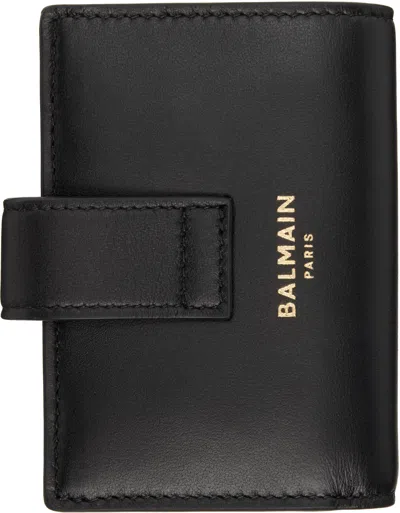 Balmain Black Pulse Leather Wallet In Black