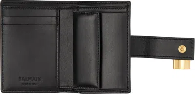 Balmain Black Pulse Leather Wallet In Black