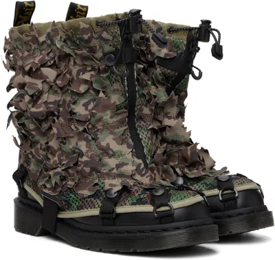 Dr. Martens Khaki Babylon Edition 1460 Pascal Gaitor Boots In Black