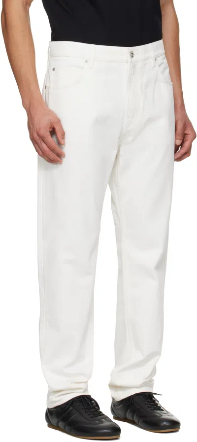 Balmain Regular Fit Jeans In Off White In White