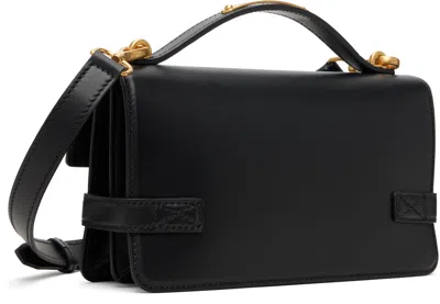 Balmain Black Smooth Leather B-buzz 24 Bag In Black