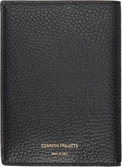 Common Projects Black Folio Passport Holder In Black