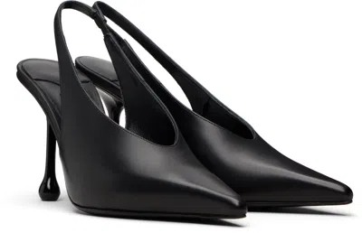 Jimmy Choo High Heel Slingback Pumps Pointed Toe Leather In Multi