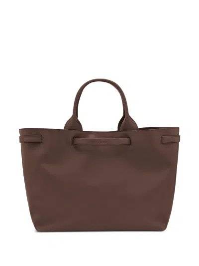 Longchamp Large Le Roseau Tote Bag In Brown