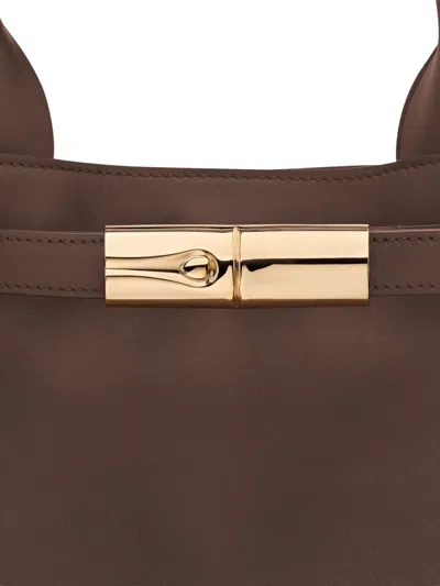 Longchamp Large Le Roseau Tote Bag In Brown