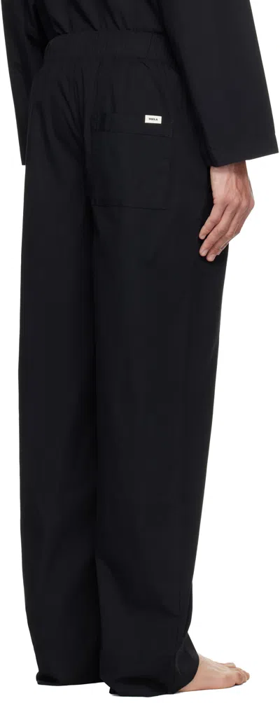 Tekla Black Drawstring Pyjama Pants In Black