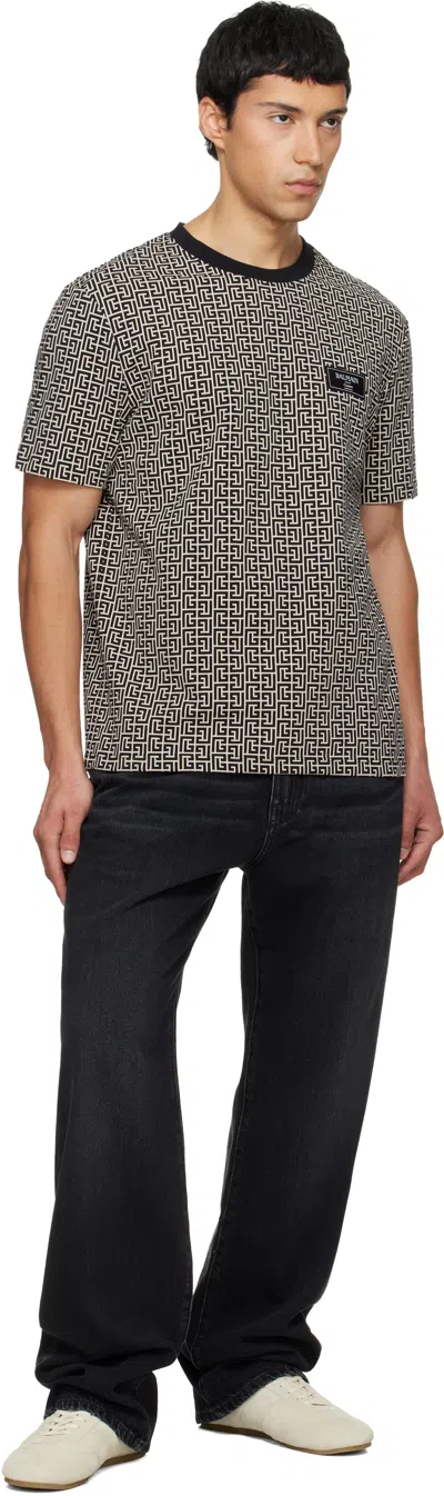 Balmain Men Loose-fit Denim Jeans In Black