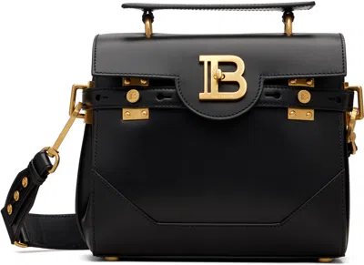 Balmain Women B-buzz Leather Crossbody Bag In Black