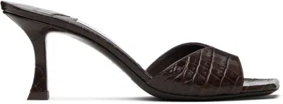 Jimmy Choo Brown Skye 70 Heeled Sandals In Brown