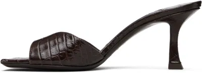 Jimmy Choo Brown Skye 70 Heeled Sandals In Brown