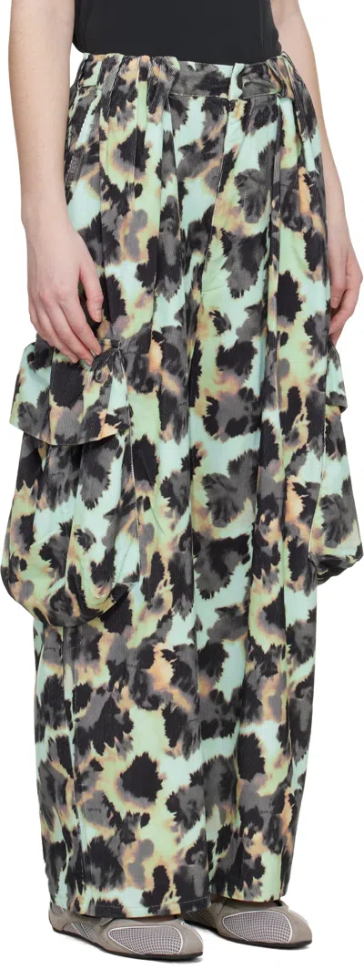 Collina Strada Multicolor Pleated Cargo Pants In Multi
