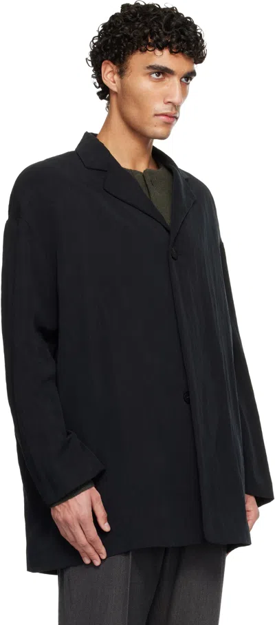 Fear Of God Black Tencel Nylon Unlined Relaxed Blazer In Black