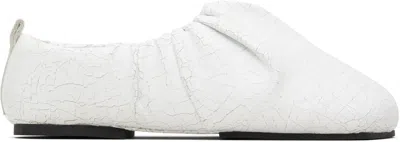 Yume Yume White Wrinkle Loafers