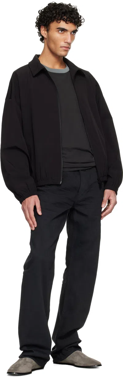 Fear Of God Black Straight 5 Pocket Jeans In Black