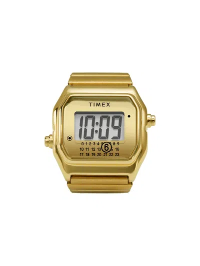 Mm6 Maison Margiela X Timex Gold Digital 24mm Watch In Gold