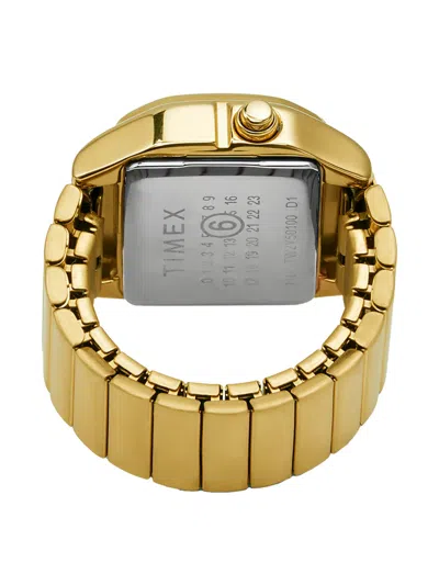 Mm6 Maison Margiela X Timex Gold Digital 24mm Watch In Gold