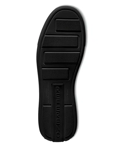 Referenc Round-toe Leather Lace-up Shoes In Black