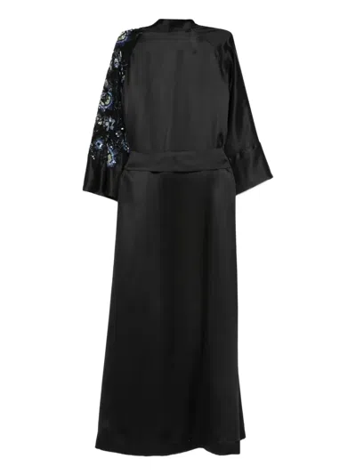 Carine Gilson Embroidered Robe In Black