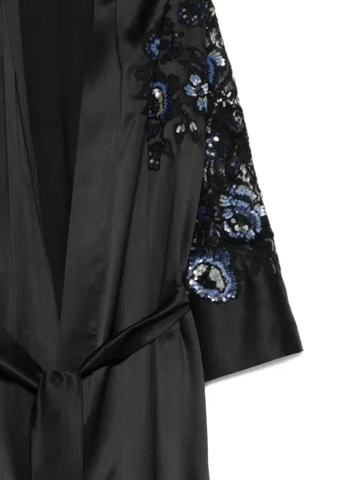 Carine Gilson Embroidered Robe In Black