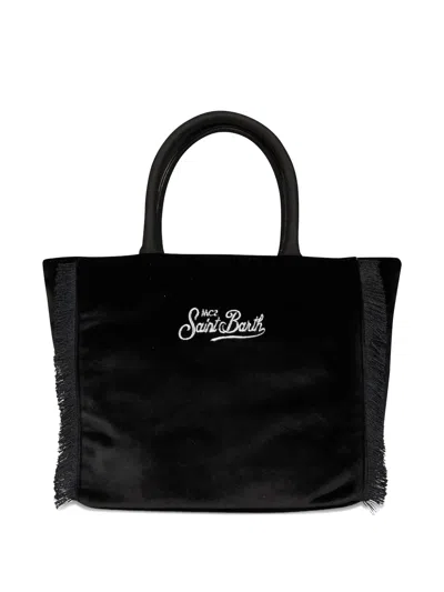 Mc2 Saint Barth Logo-embroidered Tote Bag In Black