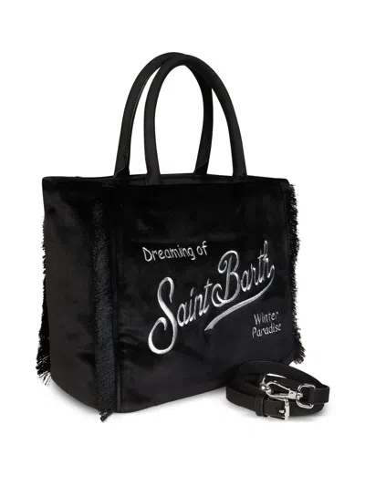 Mc2 Saint Barth Logo-embroidered Tote Bag In Black