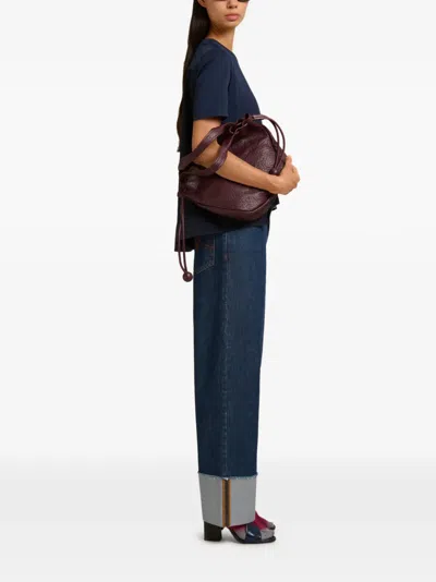 Marni Poplin-pocket Logo T-shirt In Blue