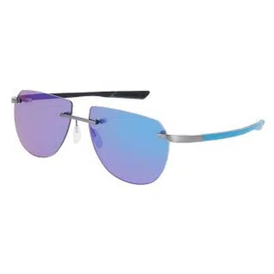 Mclaren Blue Mirror Irregular Unisex Sunglasses Mlms-85s01 C04 57 In Blue