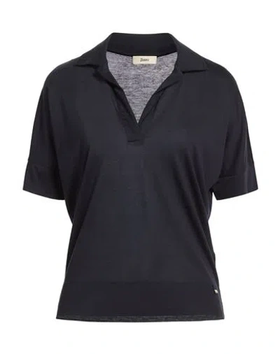 Herno Woman Sweater Midnight Blue Size 6 Lyocell, Cotton In Blue