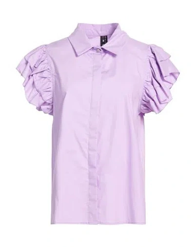 Mdm Mademoiselle Du Monde Woman Shirt Lilac Size 12 Cotton In Purple