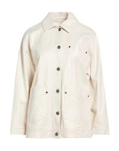 Happy 25® Happy 25 Woman Denim Outerwear Ivory Size 8 Cotton In White