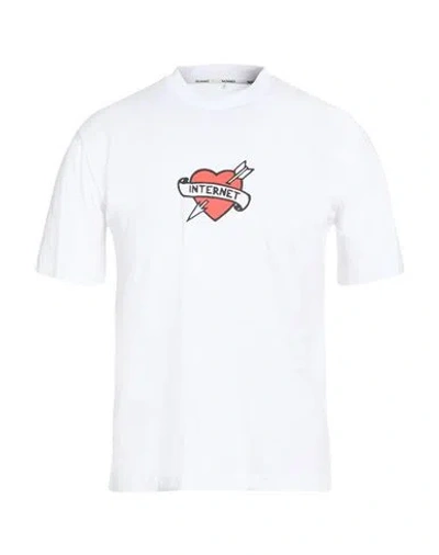 Sunnei Man T-shirt White Size S Cotton In White