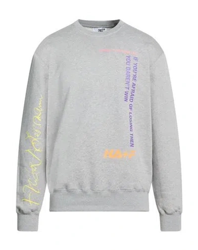 Haider Ackermann + Fila Man Sweatshirt Light Grey Size L Cotton In Gray
