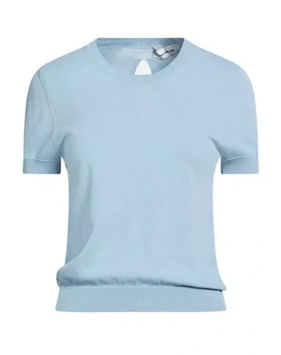 Paolo Ragazzini Woman Sweater Sky Blue Size 2 Viscose, Polyamide In Blue