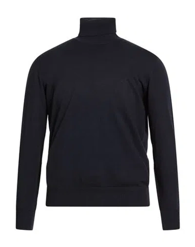 Liu •jo Man Man Turtleneck Navy Size L Cotton, Polyester, Wool In Blue