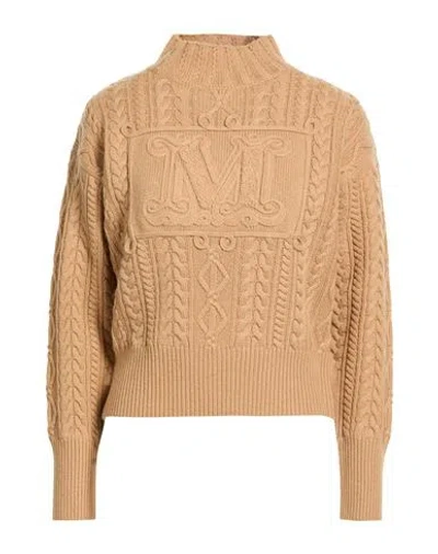 Max Mara Solid Lightweight Wool Knit Top In Brown