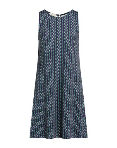 Siyu Woman Mini Dress Purple Size 8 Viscose, Elastane In Blue