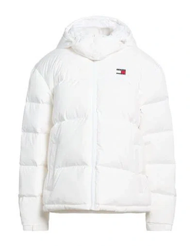 Tommy Jeans Woman Puffer White Size L Polyester In White
