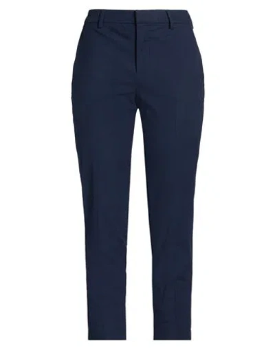 Pt Torino Woman Pants Navy Size 10 Cotton, Elastane In Blue
