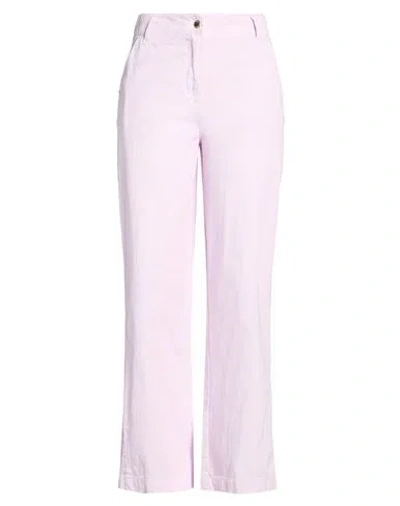 King Kong Woman Pants Lilac Size 6 Cotton In Purple