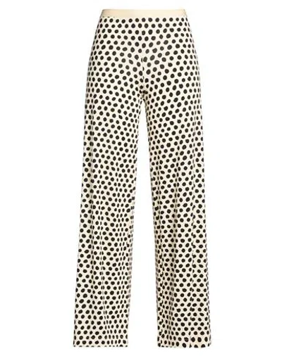 Siyu Woman Pants Cream Size 8 Viscose, Elastane In Black