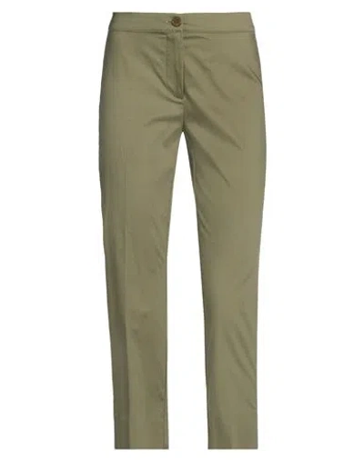 Diana Gallesi Woman Pants Military Green Size 2 Cotton, Polyamide, Elastane In Green