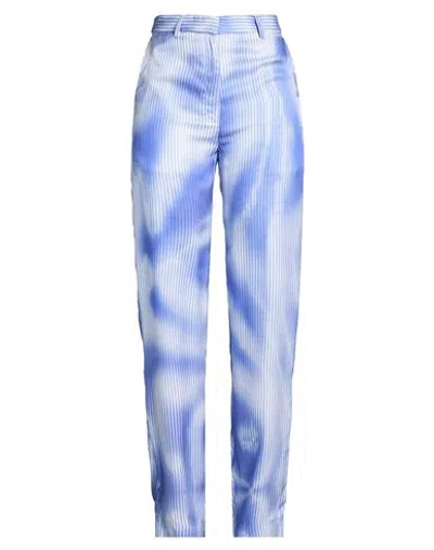 Federico Cina Woman Pants Blue Size 10 Viscose In Blue